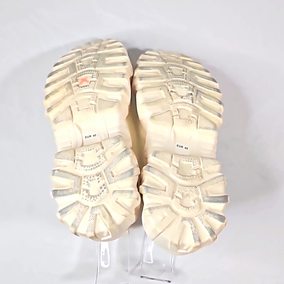 Cream Knit Slip On Sock Sneakers Size 40 - Picture 7 of 7